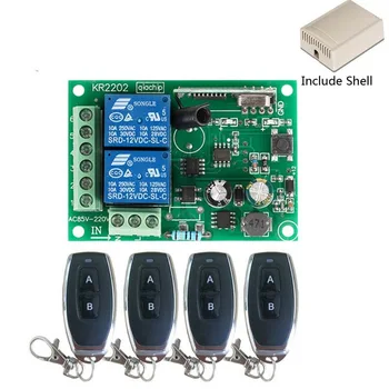 

dhl or fedex 50pcs 433Mhz Universal Wireless Remote Control Switch AC 250V 110V 220V 2CH Relay Receiver Module and 4PCS RF