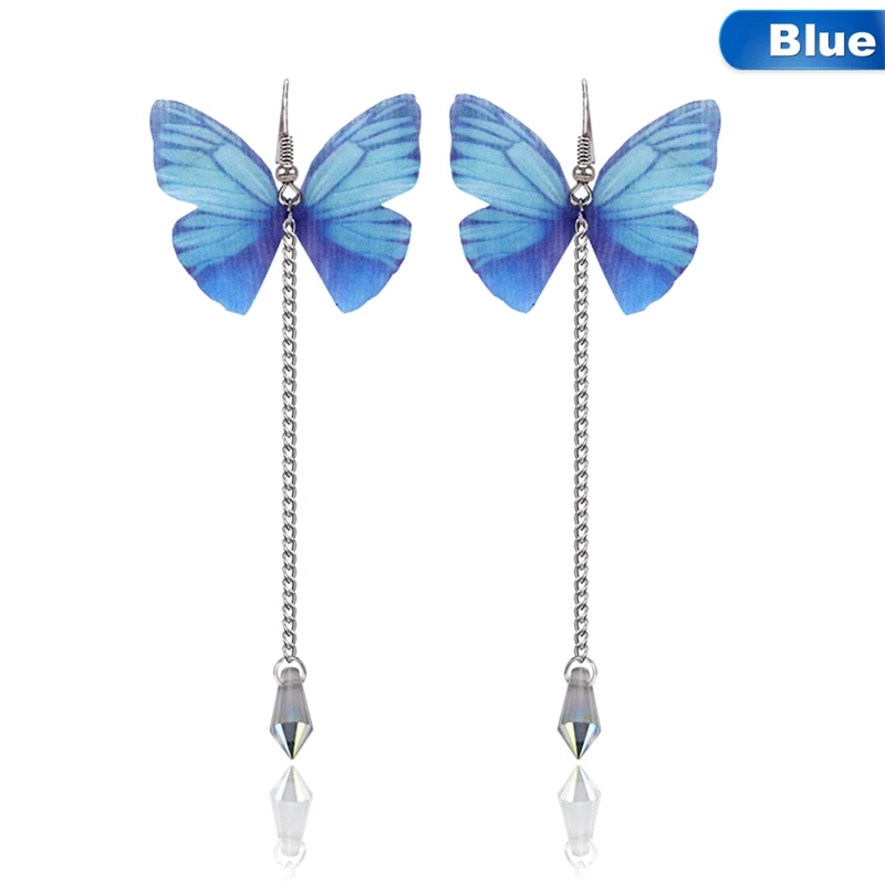 

2018 New Butterfly Long Earring For Women Pearl Delicate Cute Earrings Korean Fashion Jewelry Graceful Joker Lady Accessories