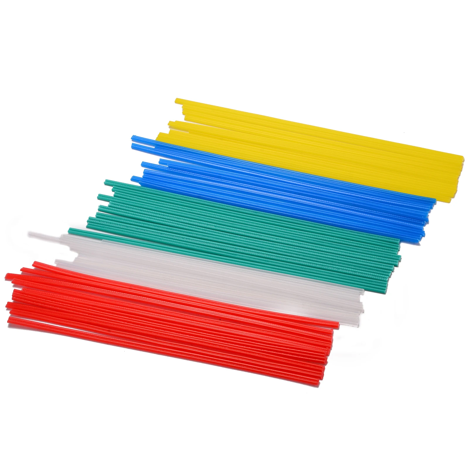 50Pcs Plastic Welding Rods Welder Sticks 25cm Length 5 Colors Blue/White/Yellow/Red/Green For Plastic Welder