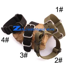 Nylon bracelet avec boucle en acier étanche bracelet nato 22mm sport montre-bracelet bande 18mm 20mm 22mm 24mm Noir armée vert couleur