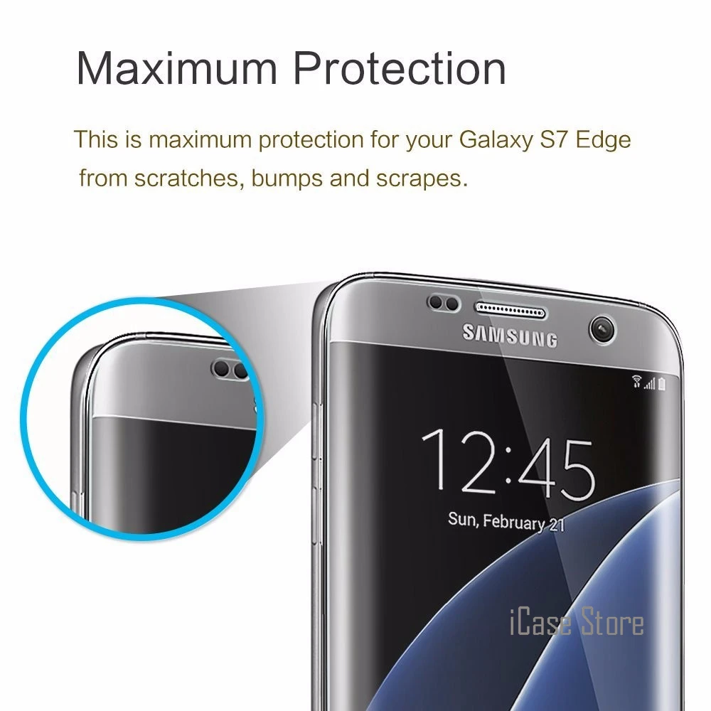 3D закругленные края Полное покрытие экрана Премиум Закаленное стекло для samsung Galaxy S7 Edge G9350 S7edge Защитная пленка для экрана