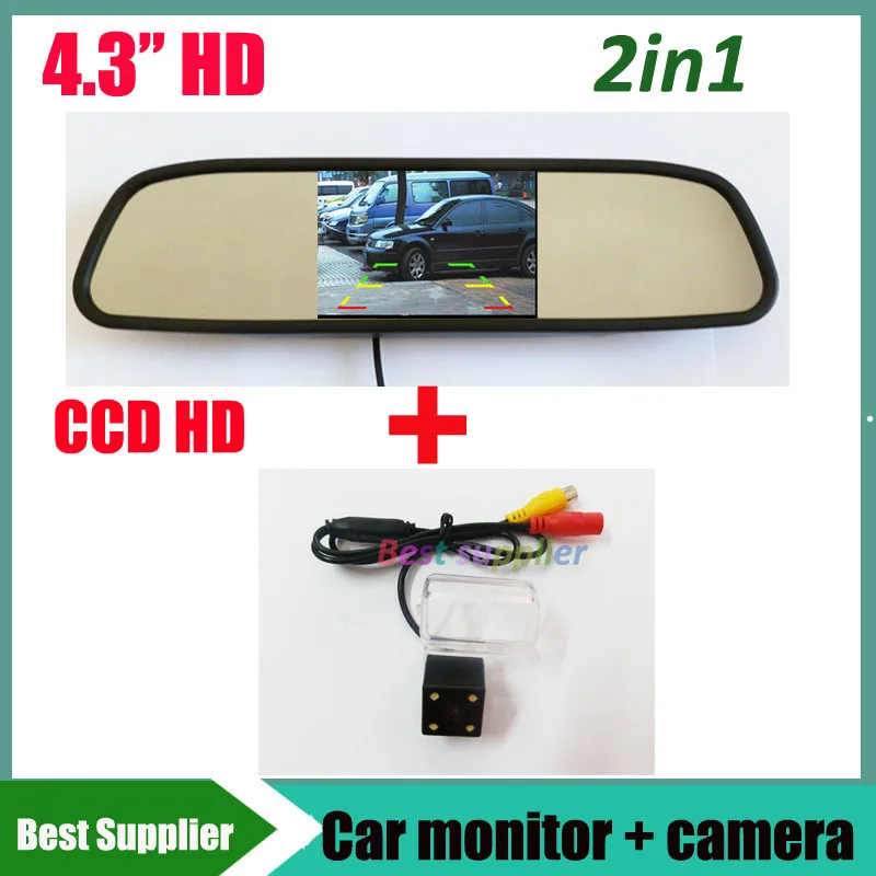 

4.3inch car monitor mirror + CCD HD car rear view parking camera For Mazda CX-5 CX 5 CX5 6 M6 X80 waterproof car reverse camera