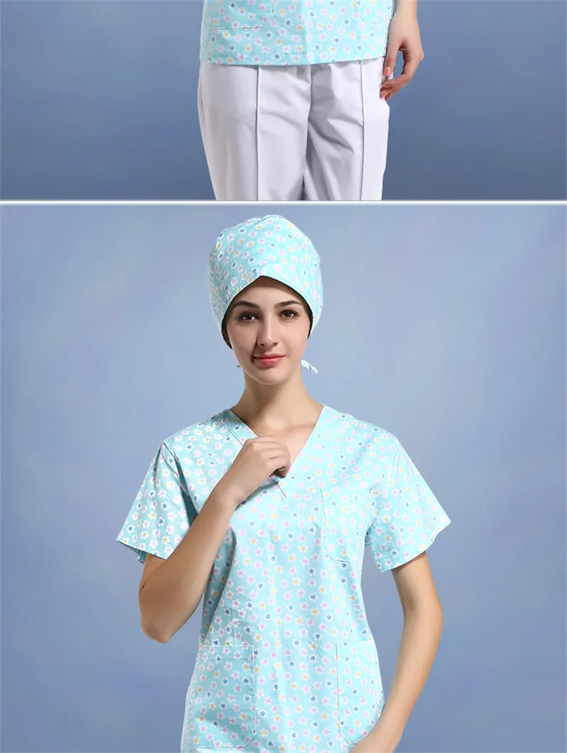 Операционной женщины с короткими рукавами ручной стирки одежды отдельные тела костюм изоляции промыть одежда