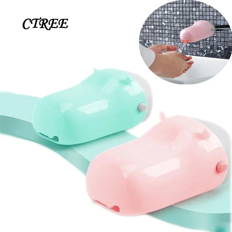 

CTREE 1 Pcs Creative Cartoon Silicone Faucet Extender Cute Hippo Shape Child Prevent Splashing Faucet Bathroom Accessories C684