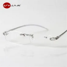 UVLAIK TR90 очки для чтения без оправы Для мужчин Для женщин ультра-светильник бескаркасные очки для чтения очки 1,5 2,0 2,5 3,0 3,5 4,0