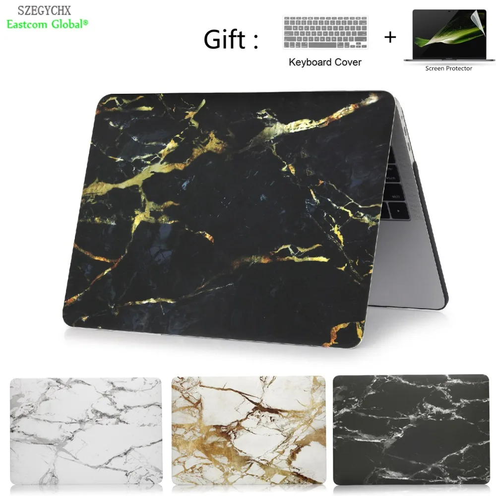 Чехол для ноутбука с мраморной текстурой Macbook Air Pro Retina 11 12 13 15 дюймов сенсорная