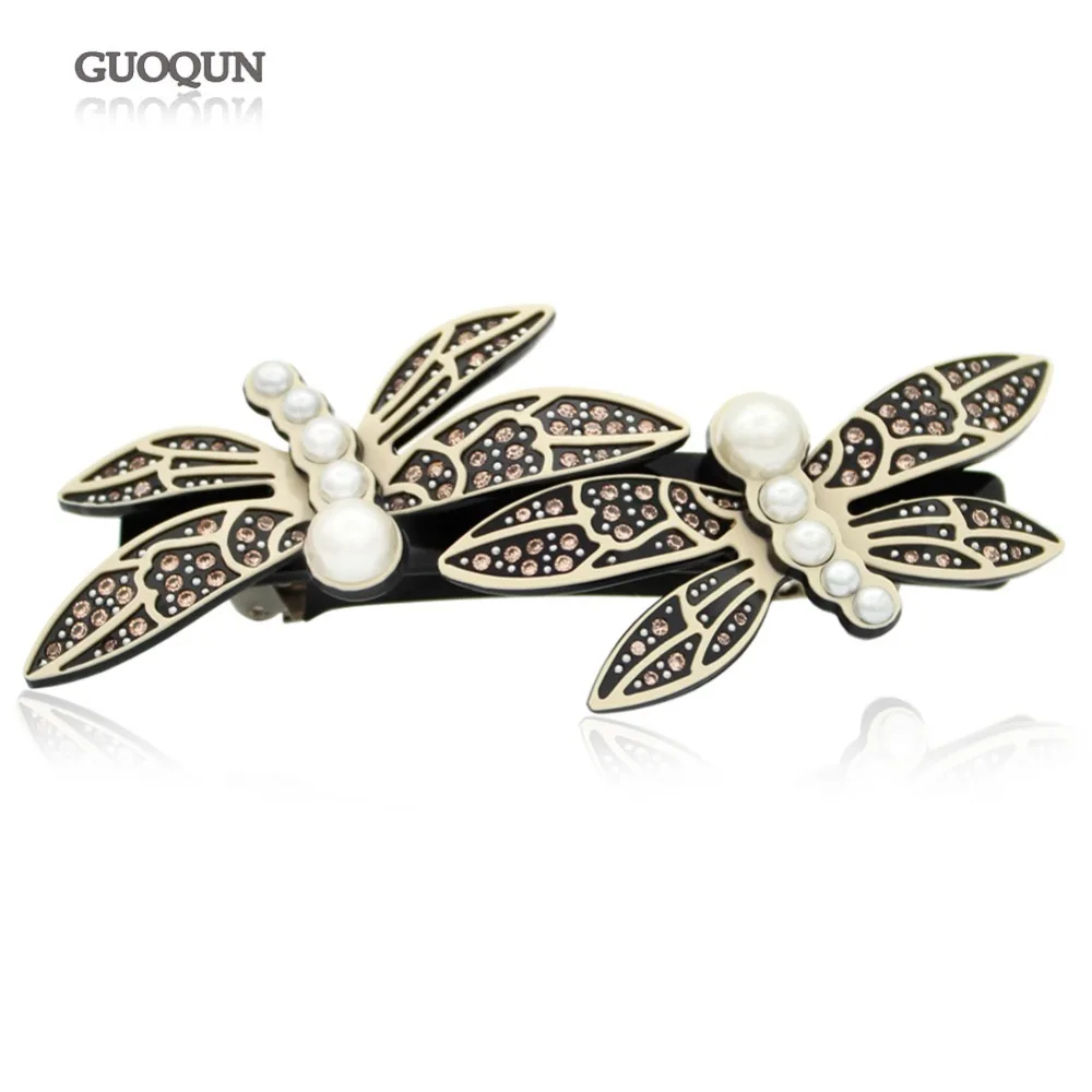 

Fine Pearl Ponytail Hair Clip Barrettes, Butterfly Hair Accessory for Women Girls Popular Hair Jewelry for Tiara Business Travel