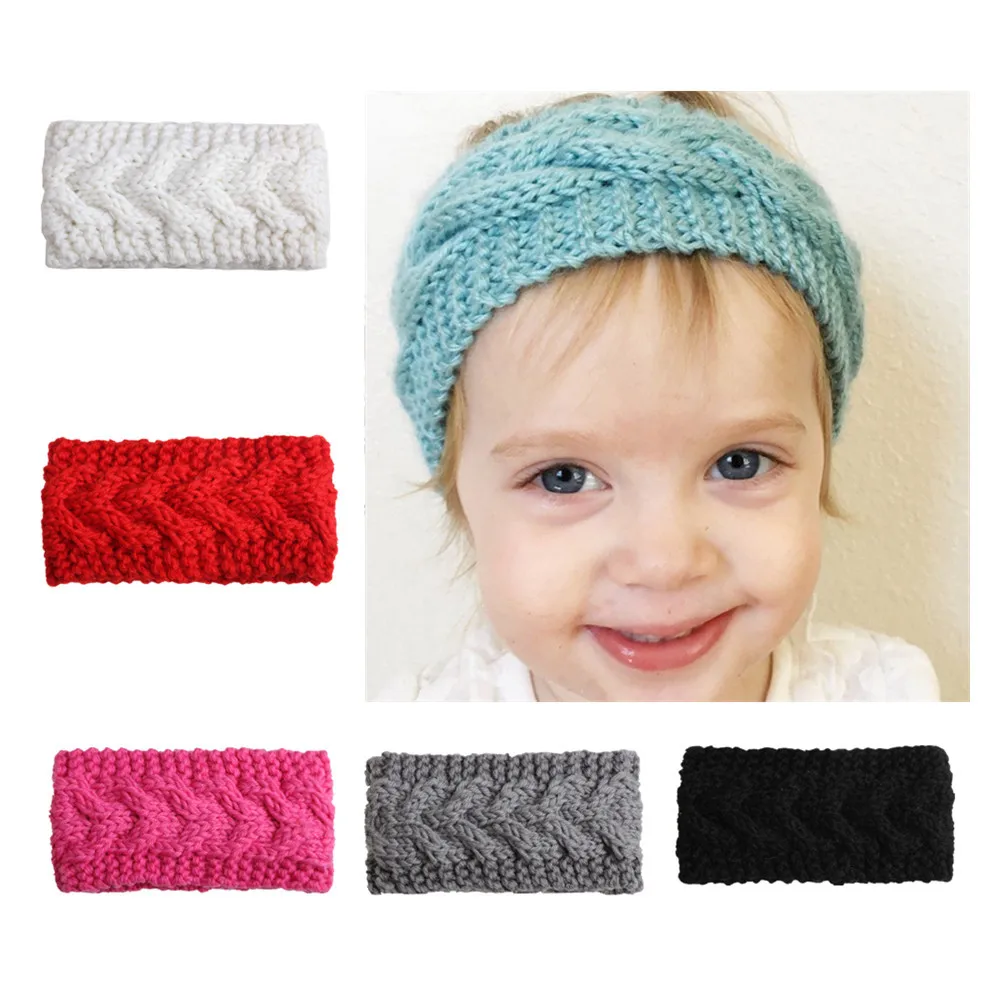

2018 hot sale Newborn Toddler Kids Baby Knitting Infant Kids Girl Hairband Phtography Props