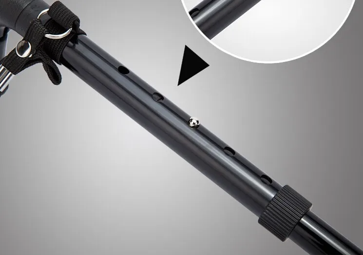 Новая Ультралегкая ручка надежный складной тростник со встроенным световым тростником Регулируемая походная горная прогулка