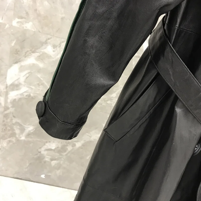 Leather Jacket Wind Breaker for Women Outwear Long Sleeve Sheepskin Genuine Leather Jacket Coats Women Spring Jacket Plus Size