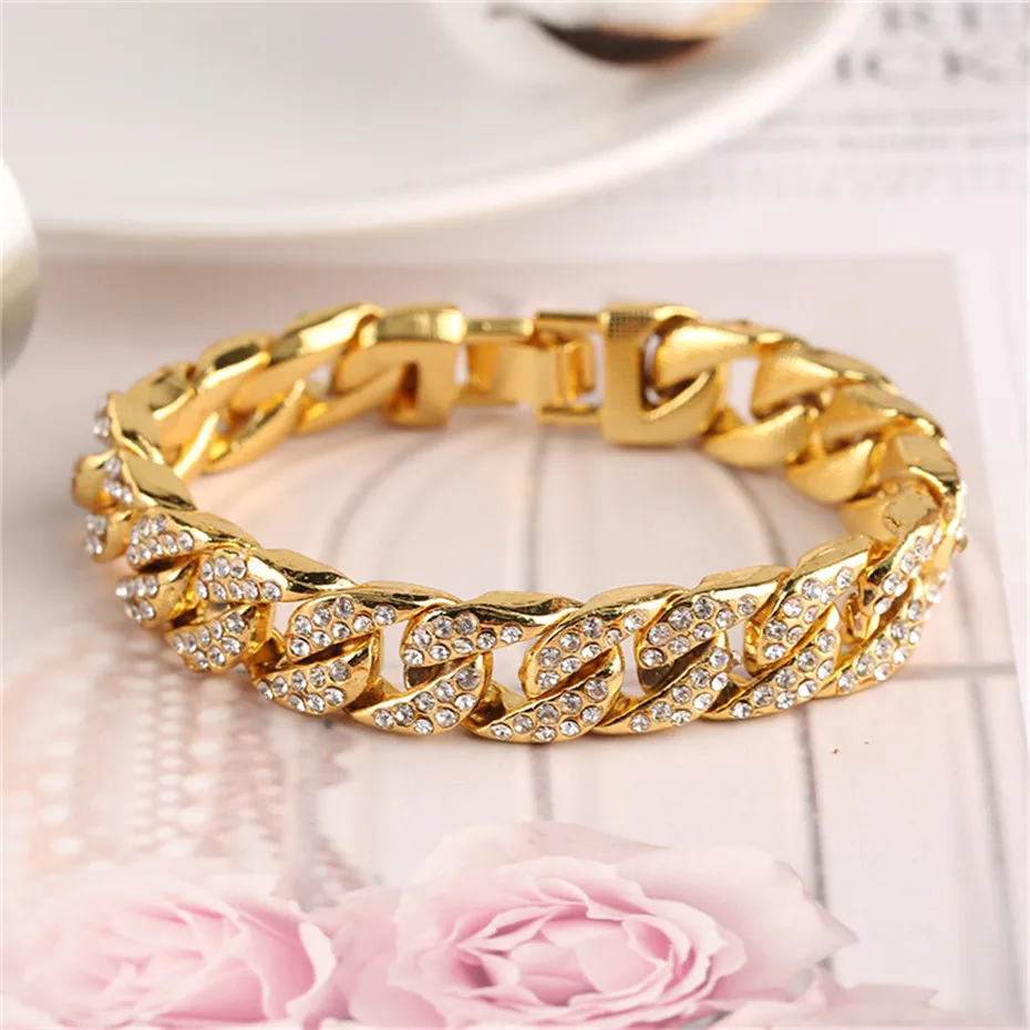 Stylish Gold Silver Metal Crystal Charms Women Bracelets Mother's gifts Fashion Jewelry Mothers Day (13)