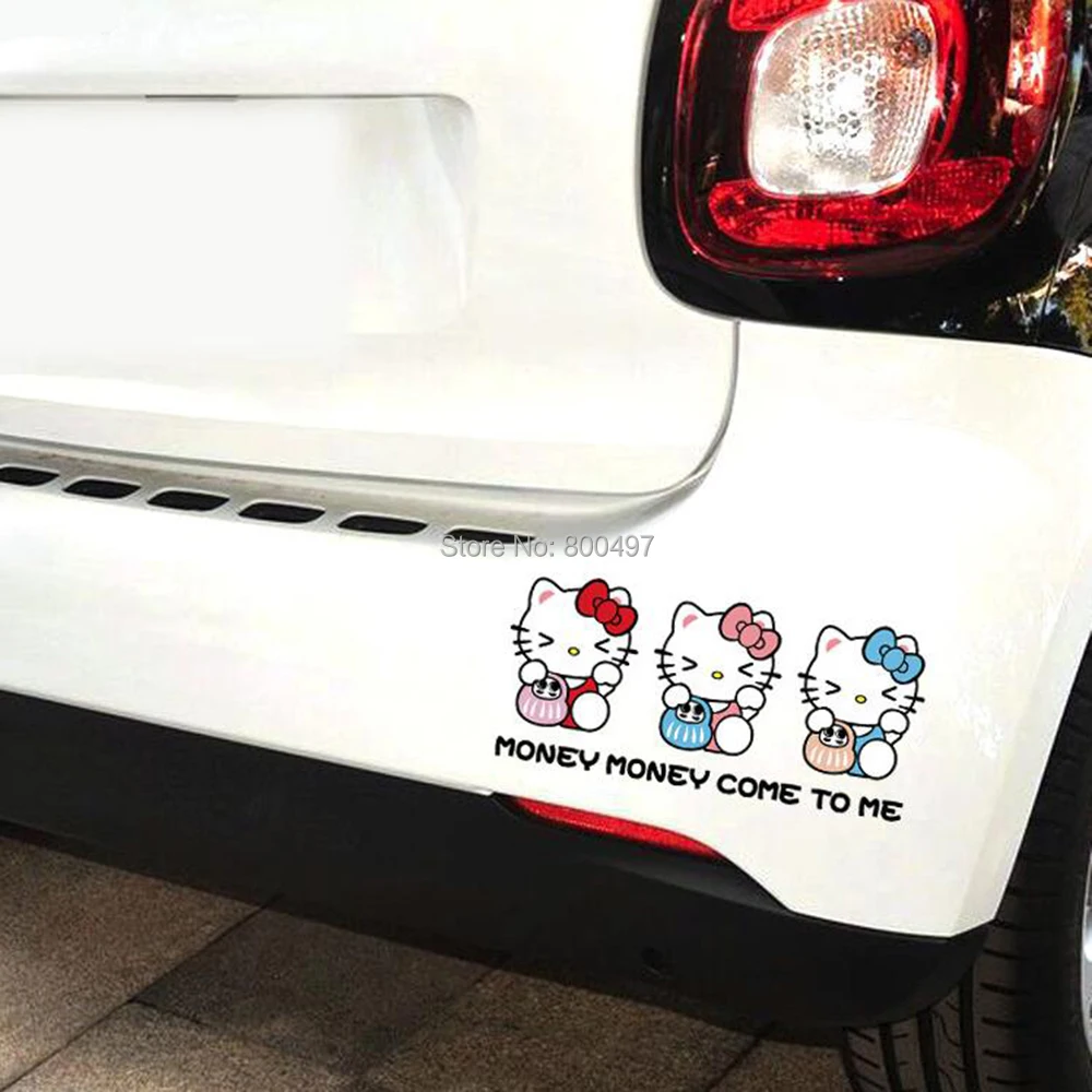 Автомобиль-обложки рисунок «Hello Kitty» Сладкий кот кузова наклейки Наклейка для Toyota Chevrolet VW Cruze Ford Renault hyundai Opel kia Lada