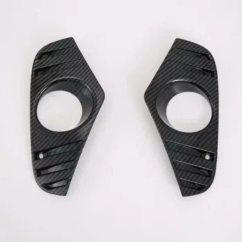 

2Pcs Car Trim Carbon fiber Front Fog Light Cover Trims Head Fog Lamp Frame Auto Accessories For Toyota Rav4 2018 2019 TRD