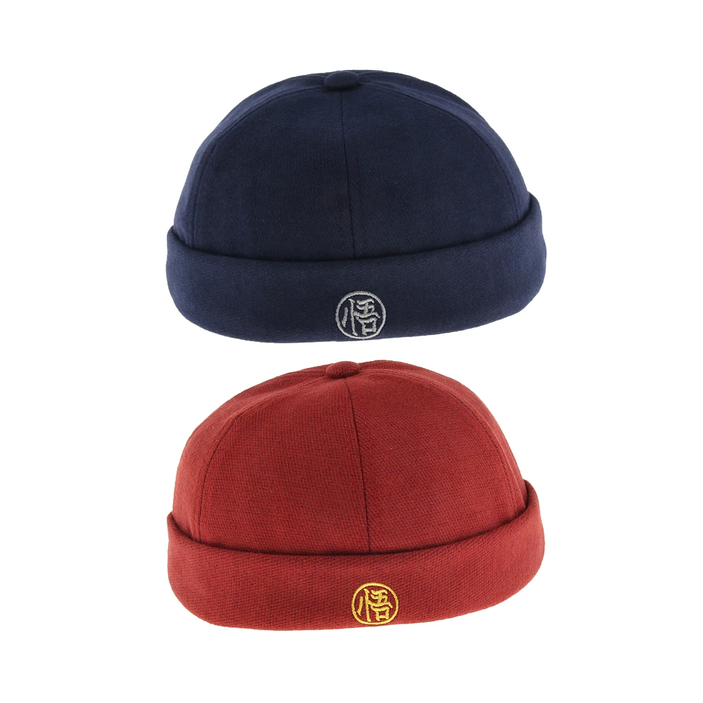 2 Buah Pria Retro Docker Topi Wol 