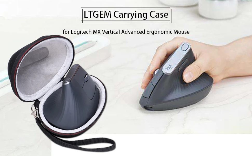 Жесткий чехол LTGEM EVA для Logitech MX Вертикальная Эргономичная дорожная Защитная сумка