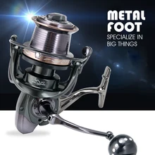 Спиннинговая катушка полностью Металлическая катушка 14+ 1BB для Карп в соленой воде для серфинга длинного литья океана