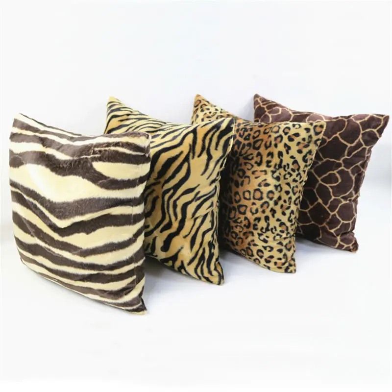 Fashion Customizable Two Sided Soft Animal Print Short Plush Decorative