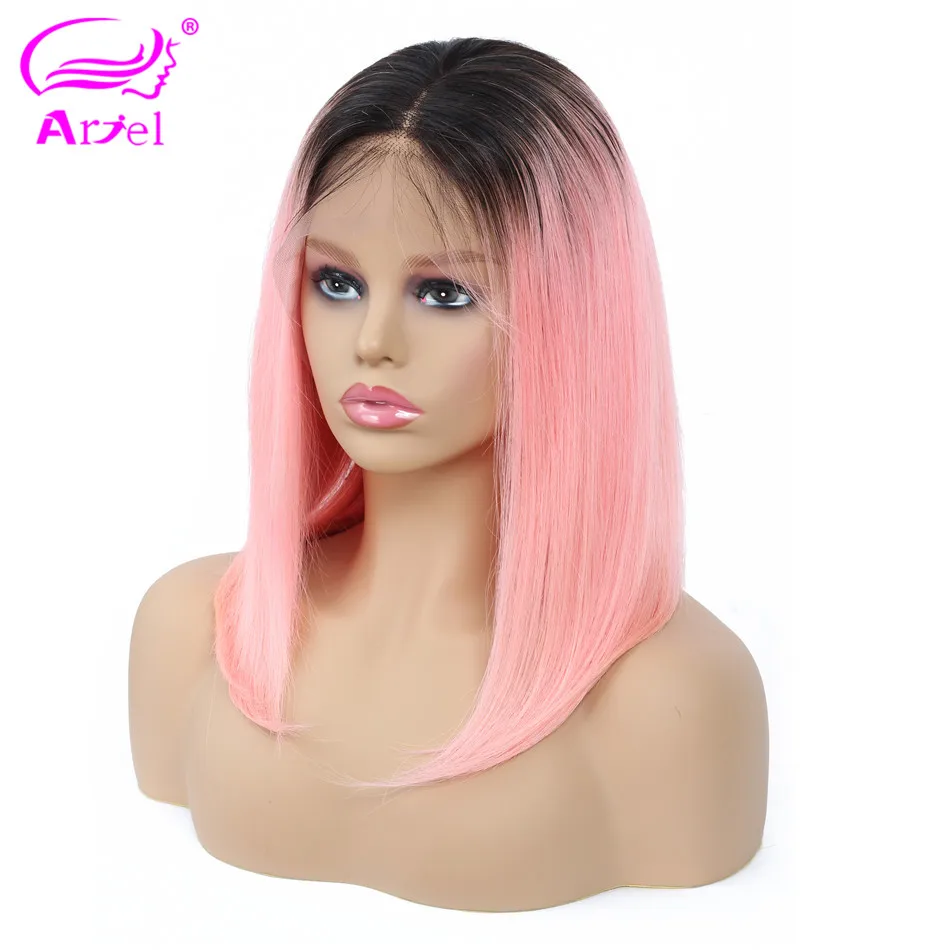 

Straight Lace Front Wig Bob Wig Human Hair Wigs 13*4 Lace Wig Human Hair Indian Remy 1b 27 Pink 99J Blue Grey 613 Lace Front Wig