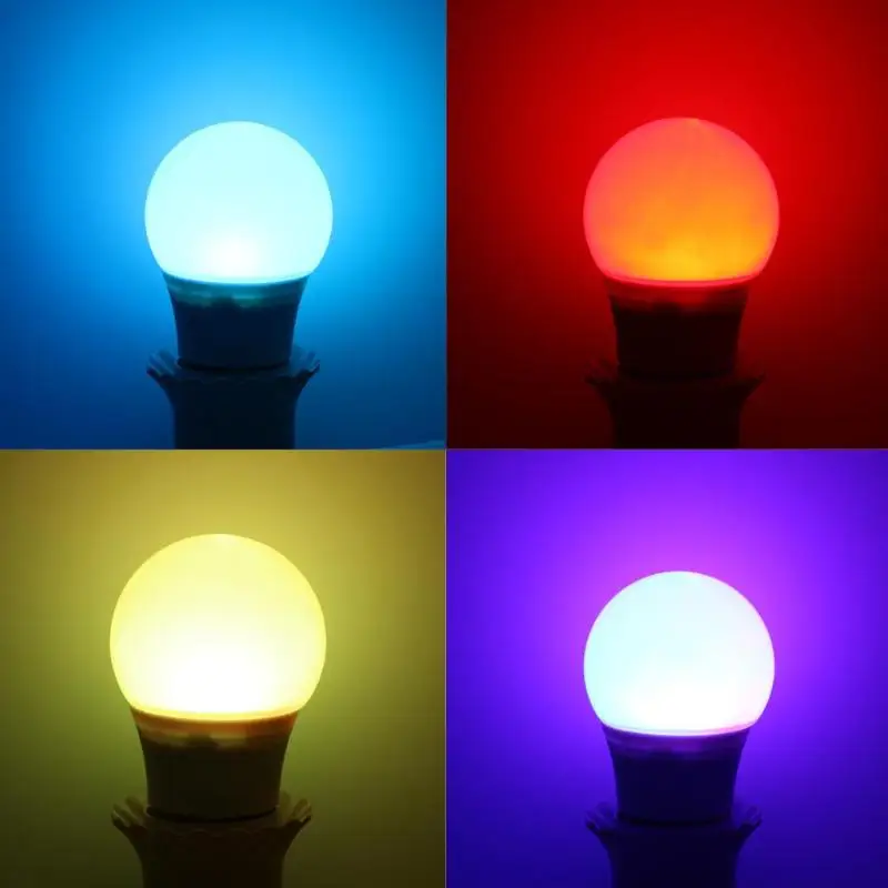 

3W RGB Changeable LED Bulb stage Lamp 16 Color 24 key IR Remote Control LED Light bulb Waterproof Indoor Party Decoration lamp