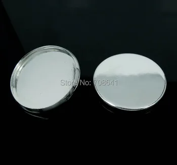 

Blank Round Smooth Bezel Trays Pad Bases Settings Resin Cabochon Findings for Floating Charm Lockets Making Silver tone