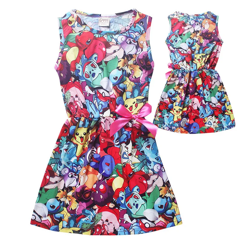 

Girls' clothes cartoon / print / 2017 summer girls / Costume / Halloween party Christmas party high quality clothing / 4-12y