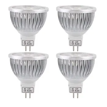 

4X MR16 AMPOULE LAMPE A LED ECONOMIQUE BLANC CHAUD 4W AC/DC 12V