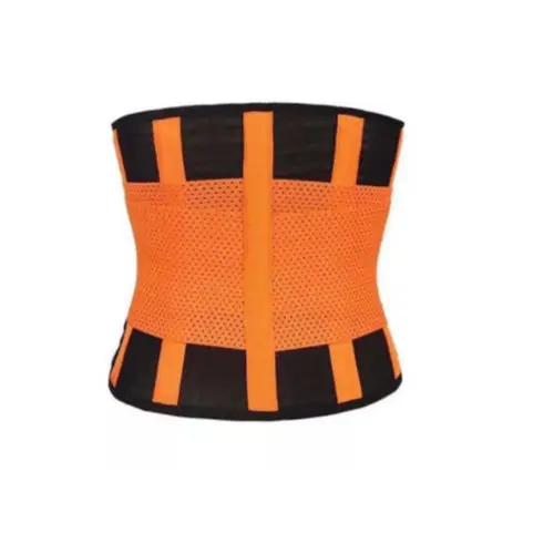 Men Women Shapewear Sweat Belt Waist Cincher Trainer Trimmer Gym Body Shaper Unisex Sports Belt Waistband - Color: Orange