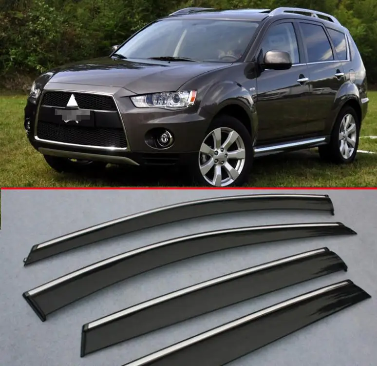 Для Mitsubishi Outlander 2009 2010 2011 2012 оконный ветровой Дефлектор козырек Дождь/Защита от солнца вентиляционное отверстие 4p