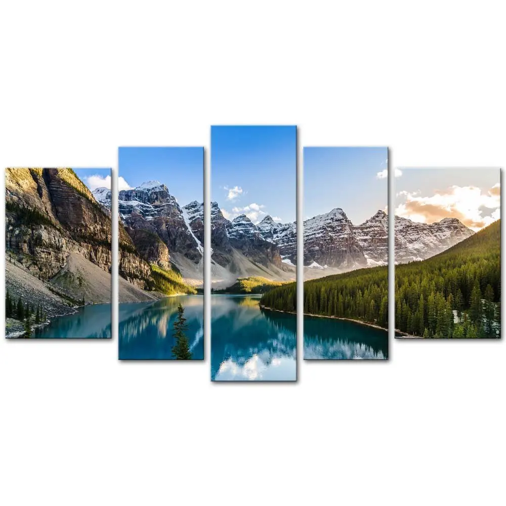 Frame 5 Pieces/set Scenery Wall Art Pictures for Home Decoration
