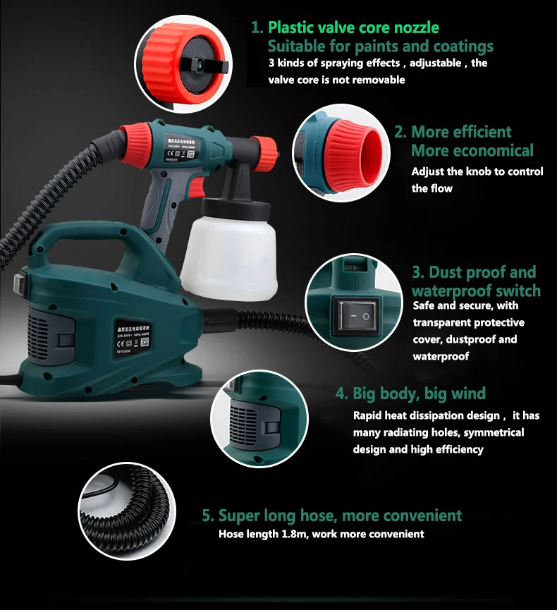 Fujiwara 220 v 800 w pulverizador elétrico