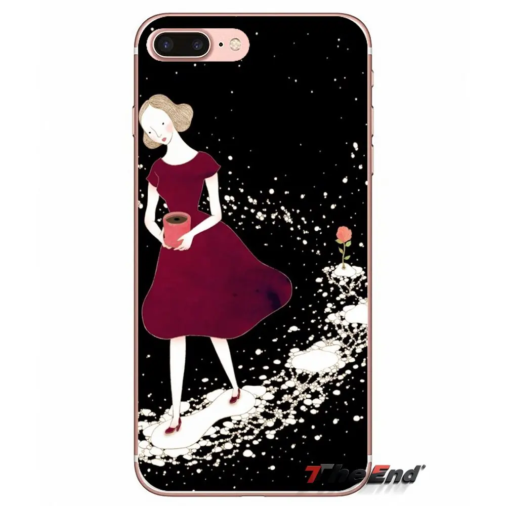 Для huawei P Smart Y6 Ascend P8 P9 P10 плюс Nova P20 Lite Pro Mini 2017 art красное платье для девочек