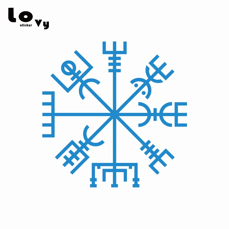 Руна викингов Vegvisir талисман символ виниловая Автомобильная наклейка/наклейка