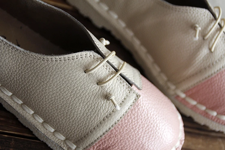 HUIFENGAZURRCS/классическая женская обувь из натуральной кожи в стиле ретро; художественная обувь на плоской подошве с круглым носком и мягкой подошвой в стиле ретро; Size34-41