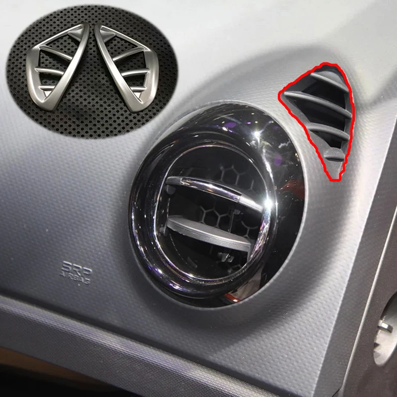 

For Renault Captur 2013 2014 2015 2016 ABS Matte Car Air Condition outlet Vent frame cover trim Accessories Car Styling 2pcs