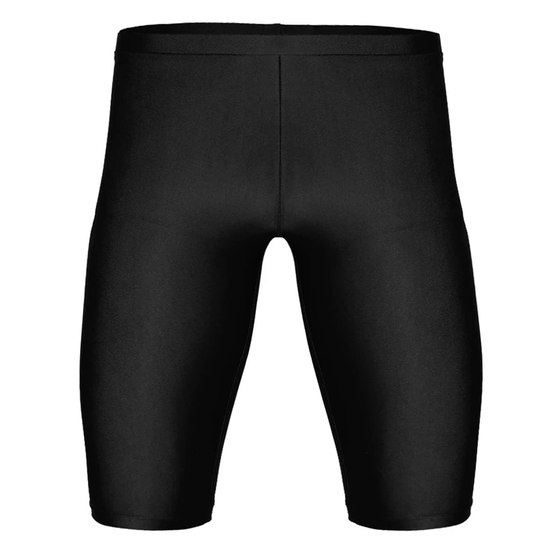 Летние мужские короткие спортивные Леггинсы для бега, быстросохнущие компрессионные обтягивающие штаны для тренажерного зала, фитнеса, спортивные шорты для тренировок, фитнеса - Цвет: Black