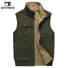 KENNTRICE тактический жилет мужской Карманный жилет куртка повседневный Реверсивный жилет классические теплые жилеты жилет фотографа куртка