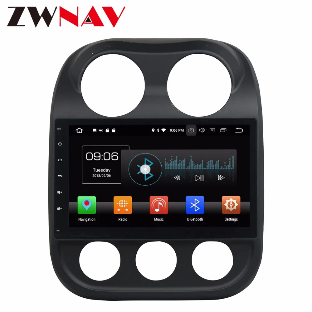 Sale IPS Screen 4+32G Android 8.0 Car multimedia Player head unit For Jeep Compass 2014 2015 With GPS Navigation Radio auto stereo 3