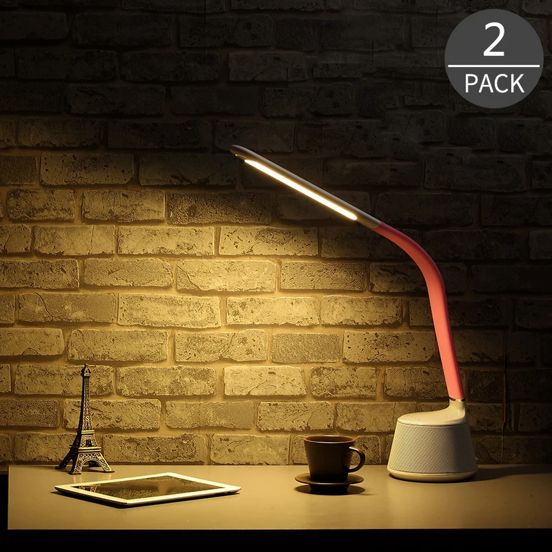 

2017 Multifunction Bluetooth Stereo LED Table Lamp Desk Light Touch Dimmer Reading Eyesight Protection for Study Dormitory 2Pack