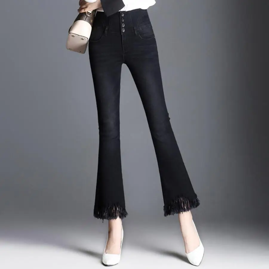 Free Shipping YY New Fashion Ankle Length Pants Women High Waist Pants ...