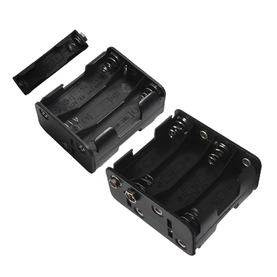 

1Pcs 2x 6x 8x AA Battery Holder Case Box Double Side for 1.5 V AA Battery Back-to-back Buckle for AA batteries DIY