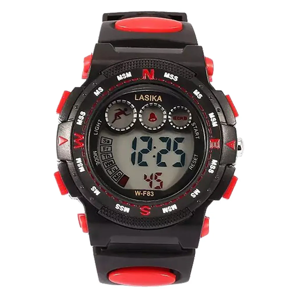 Многофункциональные детские часы-будильник, студенческие водонепроницаемые спортивные модные электронные часы, детские часы для мальчиков