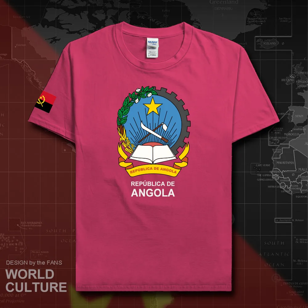Repubblica Di Angola Angolan Degli Uomini T Shirt 2018 Maglie Nazione Squadra Tshirt 100% T-Shirt In Cotone Palestre Abbigliamento Tees Paese Fa Nuovo