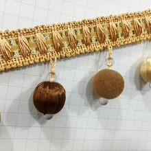 Для 13 м качество стадо печати laciness ткани кисточкой украшения ткани занавеса аксессуары