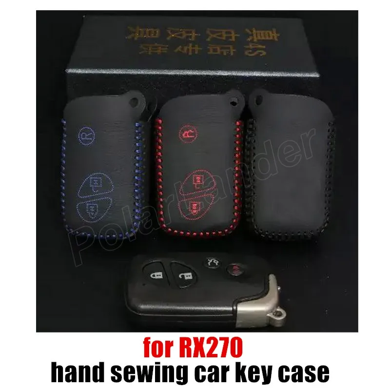 

Only Red top quality case fit for LEXUS RX270 car key case genuine quality leather car key cloth sewing by hand car key cover