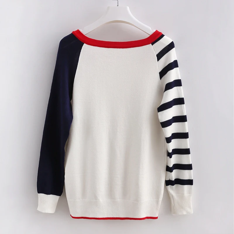 2018 Autumn Sweater Cardigan Women V neck Single Breasted cardigan Fashion Striped Female Small shawl Jacket burderry women Sweaters