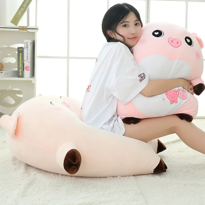 

25/40/60CM Creative Valentine's Day Gift To Send Girls Pink Pig Pillow Expression Pig Doll Plush Toy Home Decoration Cushion