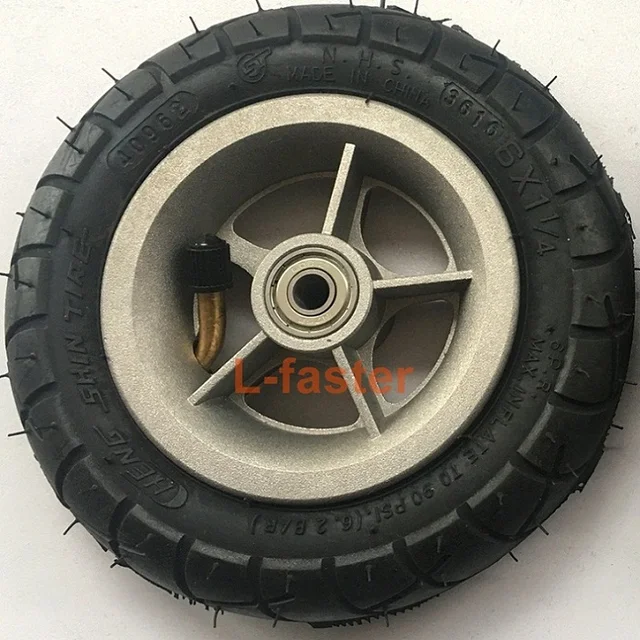 150MM Scooter Inflation Wheel With Aluminium Alloy Hub 6" Pneumatic