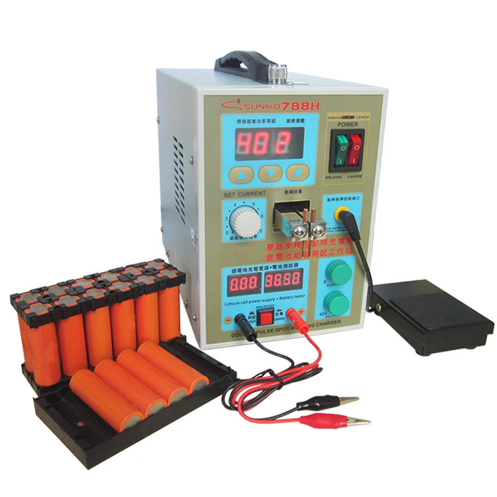 788H spot welding machine LED lighting double precision pulse spot welding charging one machine pulse spot welding machine EU US