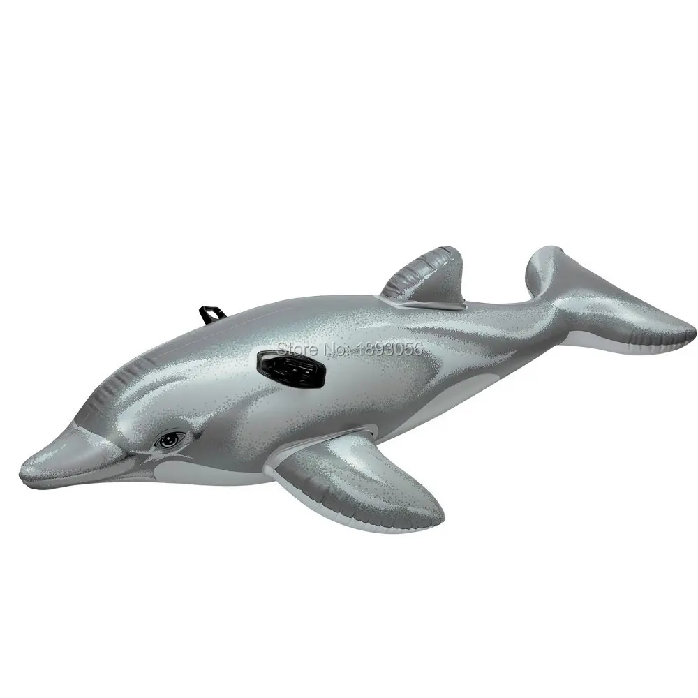 

Entertainment Water Sports Safety Products Life Raft Inflatable Giant Dolphin Ride-On, 79x30",Swimming Pool Toy Gift Kid Ages 3+