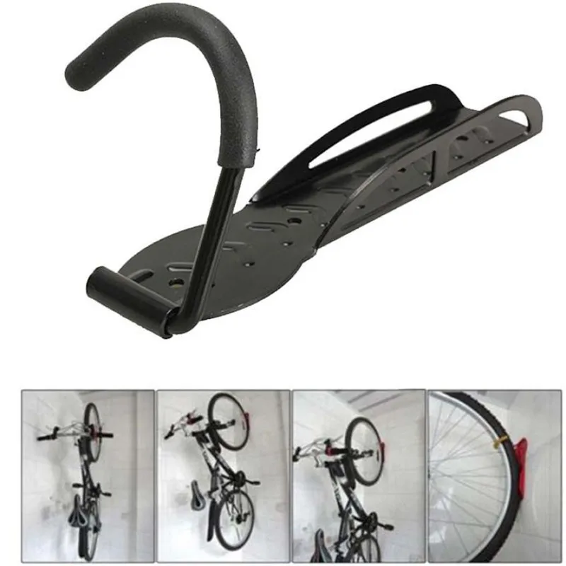 1 Set Black Steel Cycling Bike Storage Hanger Hook Screw Inbolt Garage